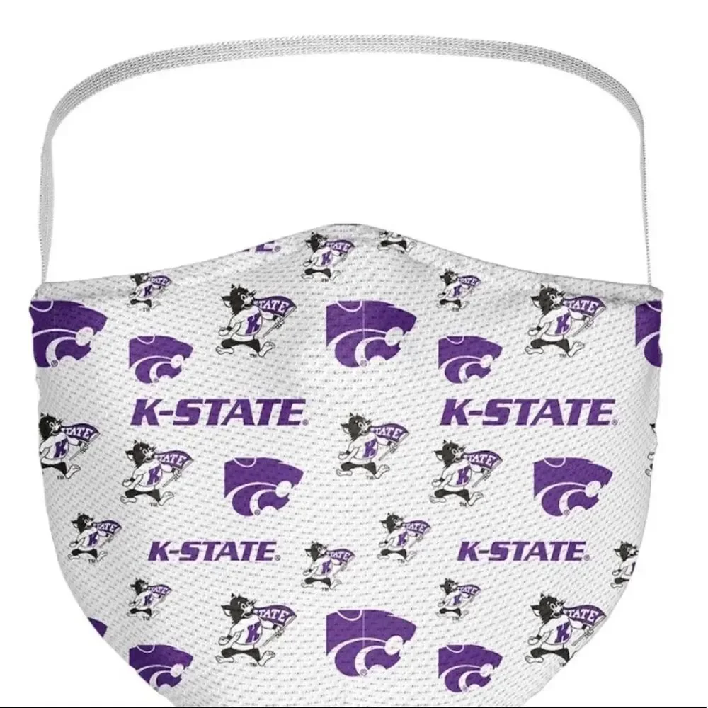 New in Package KANSAS STATE WILDCATS Face Covering Face Mask Masks Set of 3